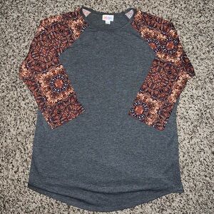 Lularoe 3/4 Sleeve Raglan Shirt Boho - Style Randy